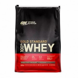 Optimum Nutrition GOLD STANDARD 100% WHEY™ Double Rich Chocolate 10 lb (149 Servings) | 24918SWNR